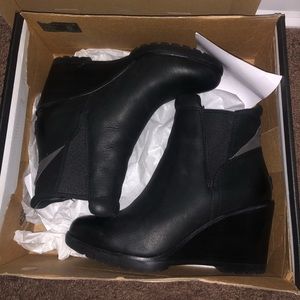 NEW After Hours Chelsea leather black wedge